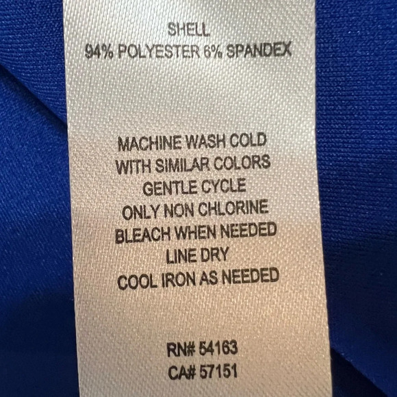 Jessica H.‎ Royal Blue Bell Sleeve Exposed Gold Zipper Dress. Size 12. - Picture 9 of 11